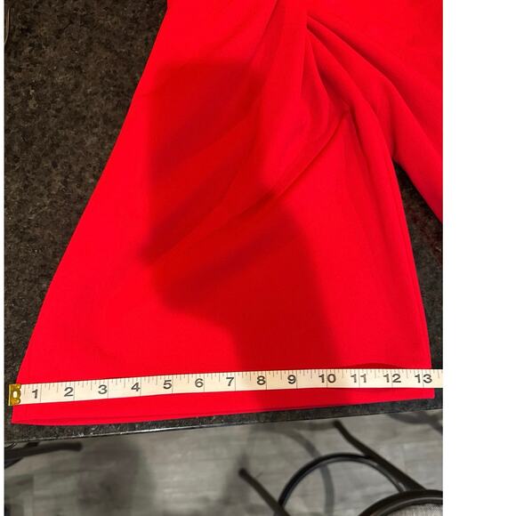 Calvin Klein Belted Wide Leg Jumpsuit Red Size 12 - Picture 9 of 9